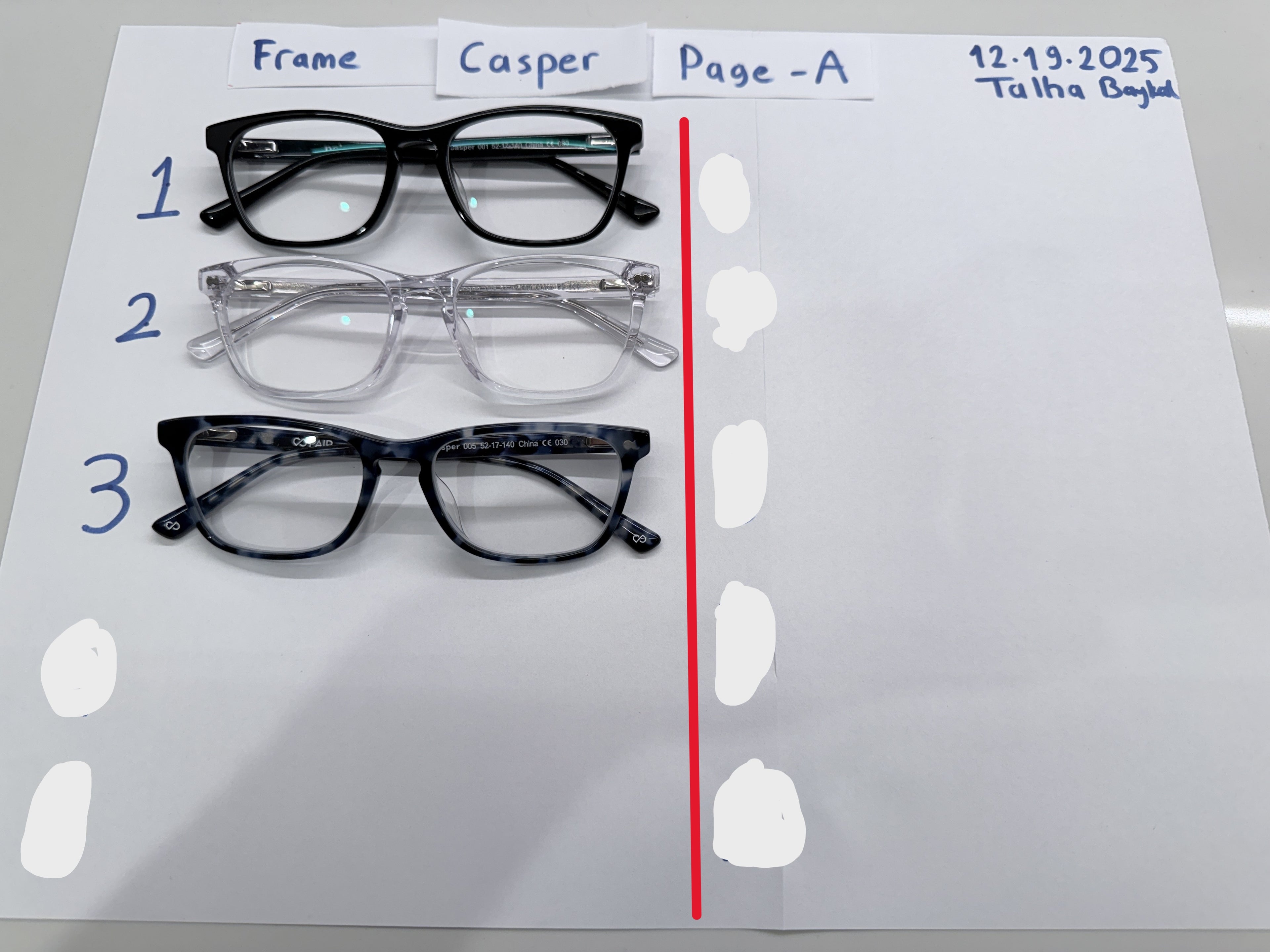 Frames (No Rx) 13 Models: Casper, Cedro, Ella, Finley, Kirby, Larkin, Otero, Otis, Reese, Serra, Soto, Twain, Wanda