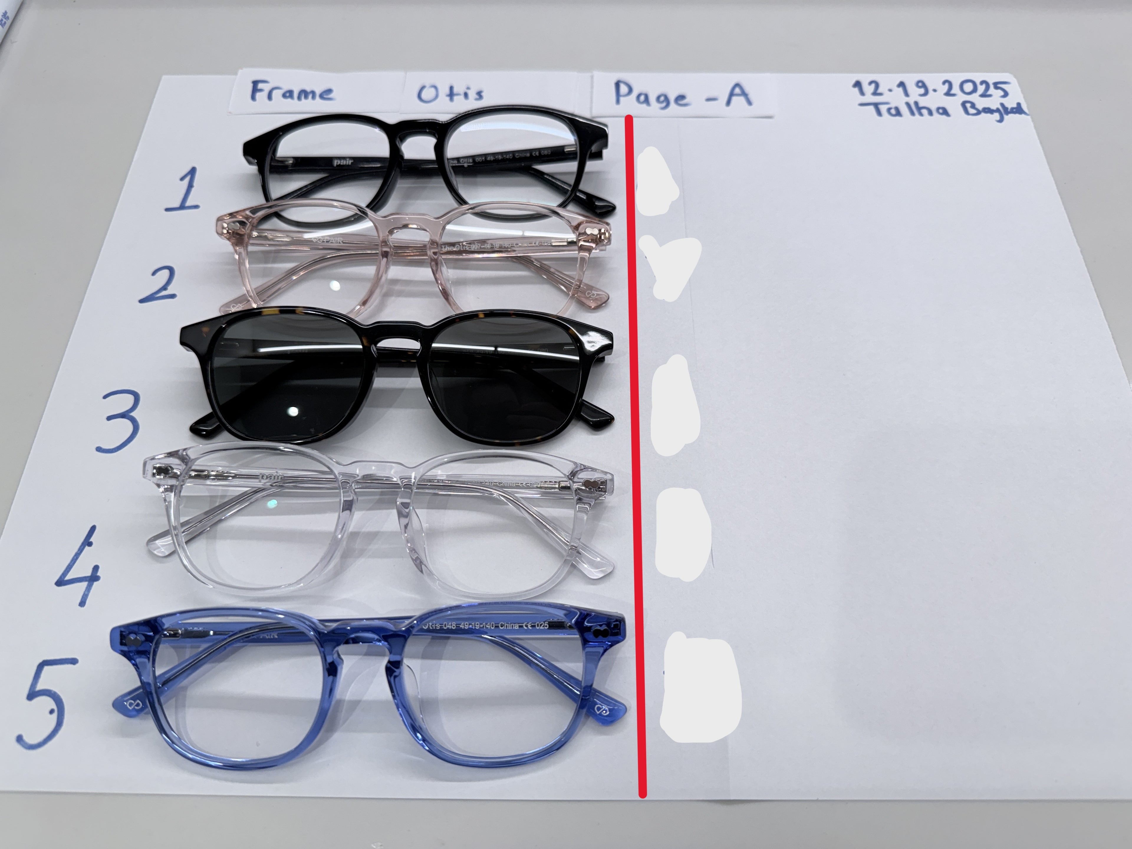 Frames (No Rx) 13 Models: Casper, Cedro, Ella, Finley, Kirby, Larkin, Otero, Otis, Reese, Serra, Soto, Twain, Wanda