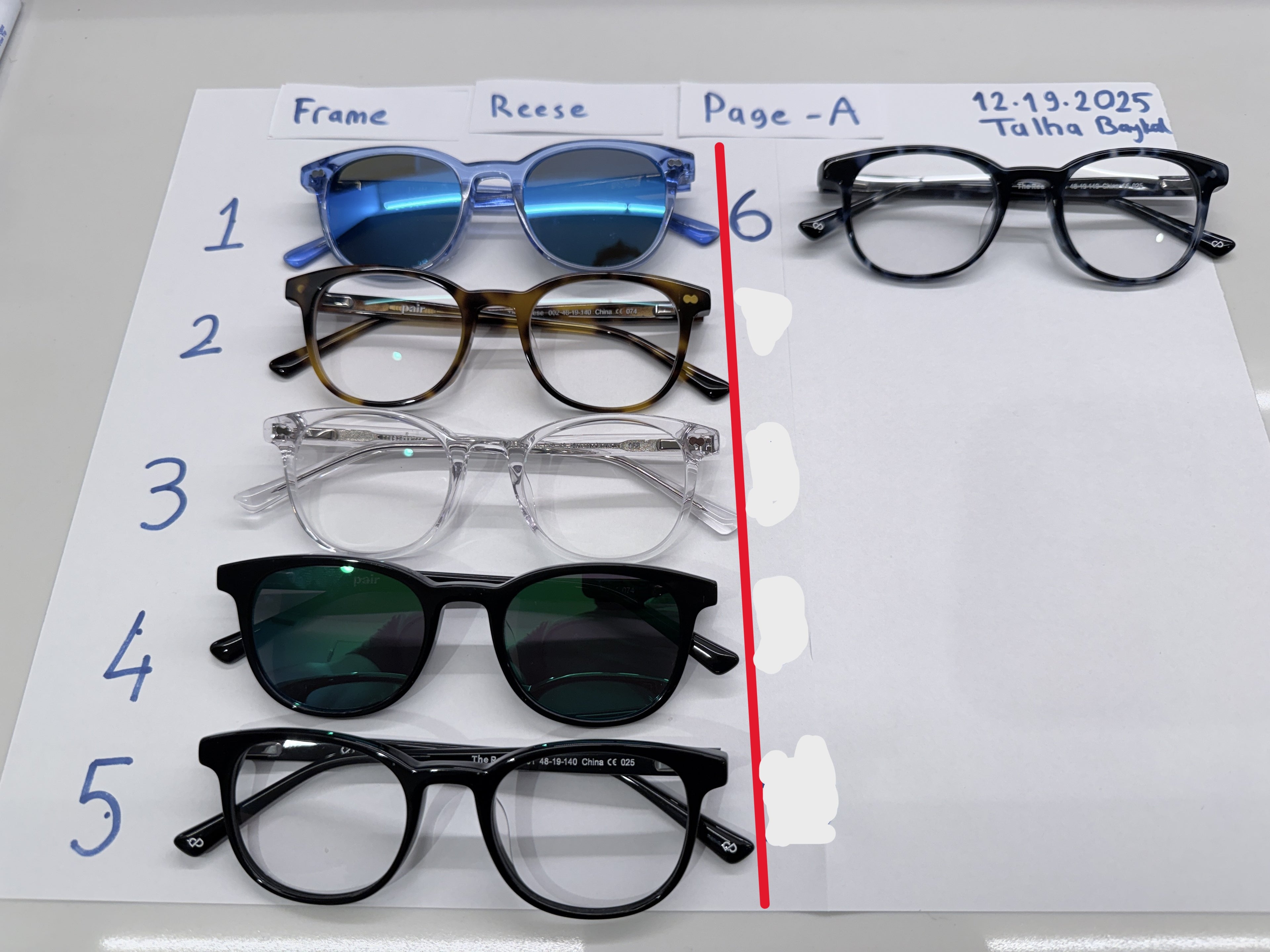 Frames (No Rx) 13 Models: Casper, Cedro, Ella, Finley, Kirby, Larkin, Otero, Otis, Reese, Serra, Soto, Twain, Wanda