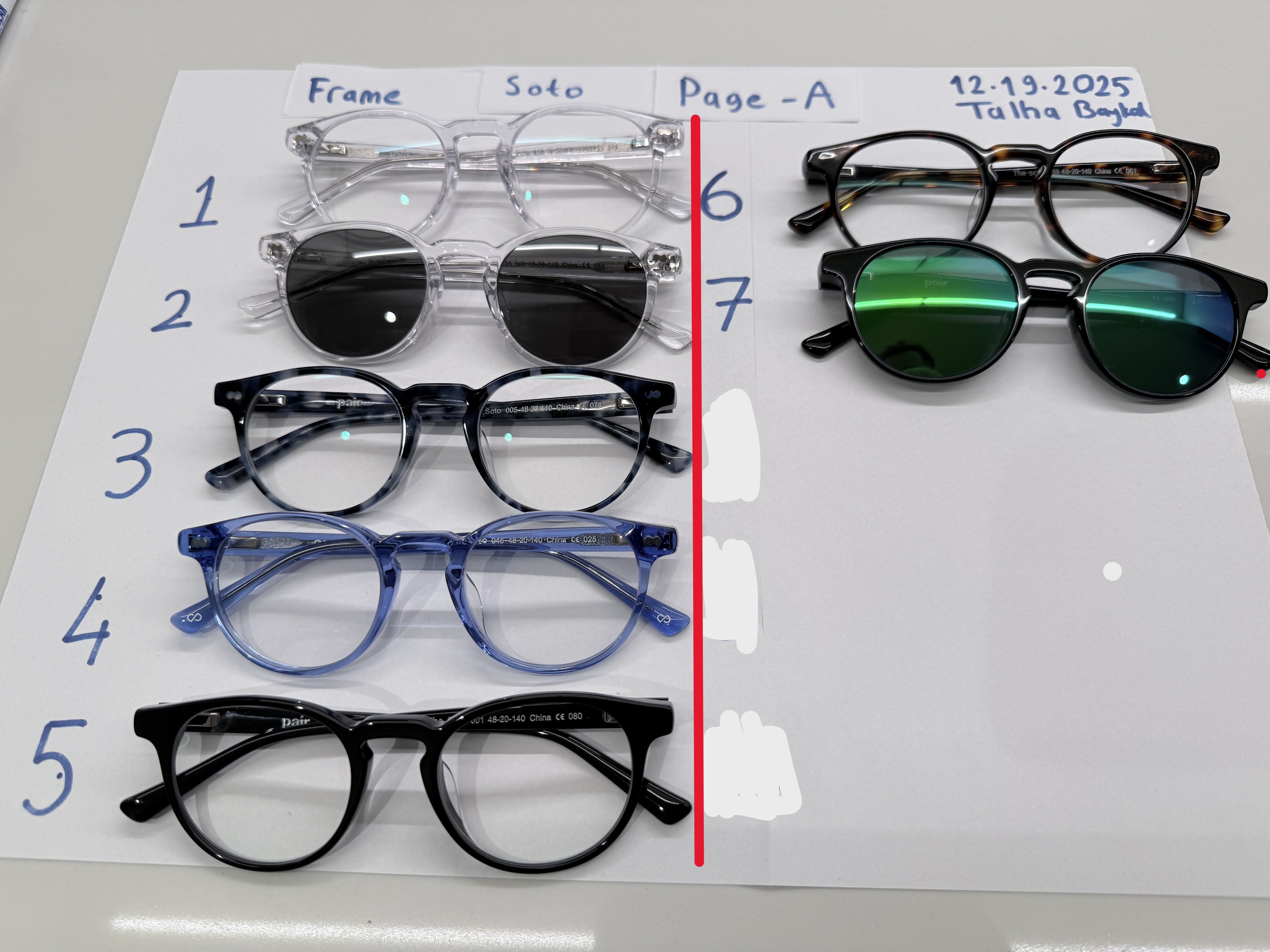 Frames (No Rx) 13 Models: Casper, Cedro, Ella, Finley, Kirby, Larkin, Otero, Otis, Reese, Serra, Soto, Twain, Wanda